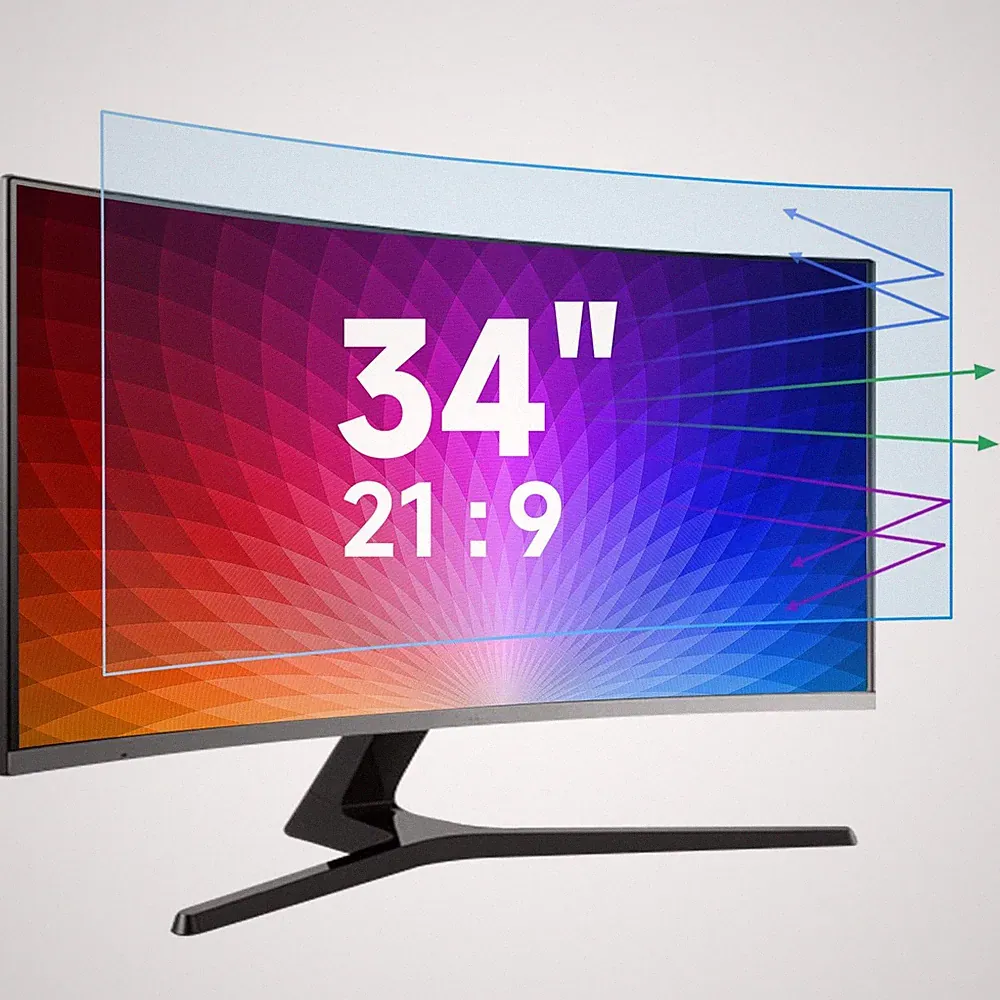 34 Inch 21:9 Monitor Blue Light Filter Desktop Screen Protector - Anti Glare