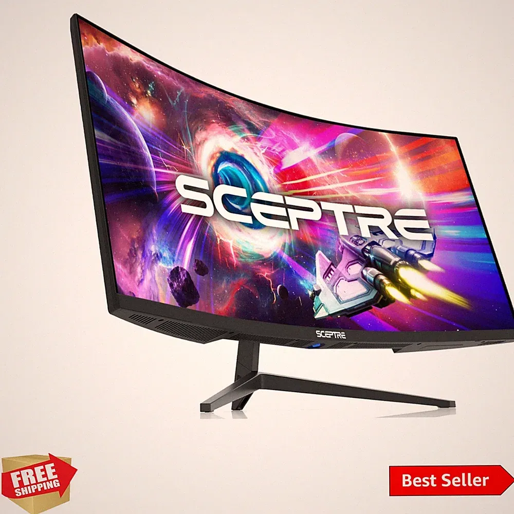 34-Inch Curved Ultrawide WQHD Display 3440 x 1440, Built-in Speakers, 1ms MPRT