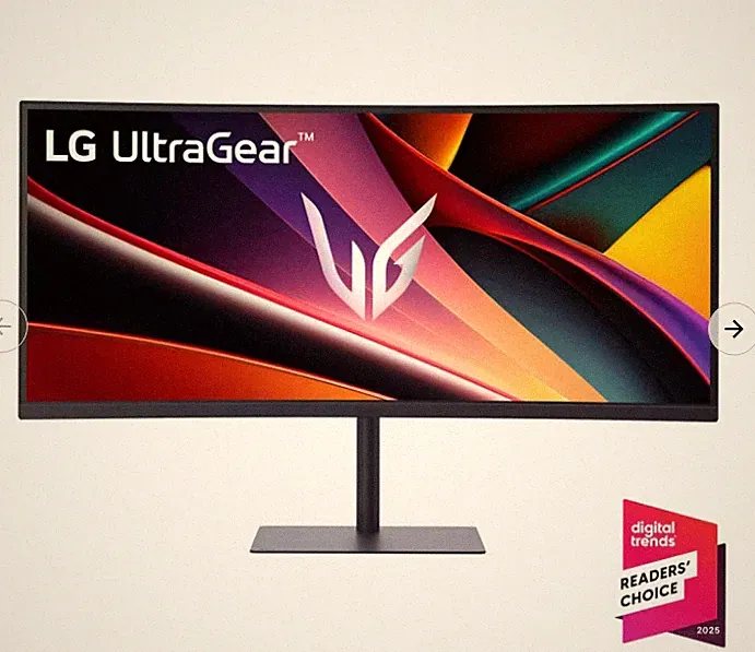 34 Inch UltraGear™ WQHD 1440p 240Hz 1ms AMD Premium Curved Gaming Monitor