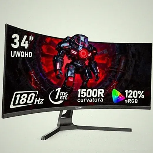 34 Inch Ultrawide Curved 180Hz Gaming Monitor,UWQHD PC 34 inch UWQHD 180Hz