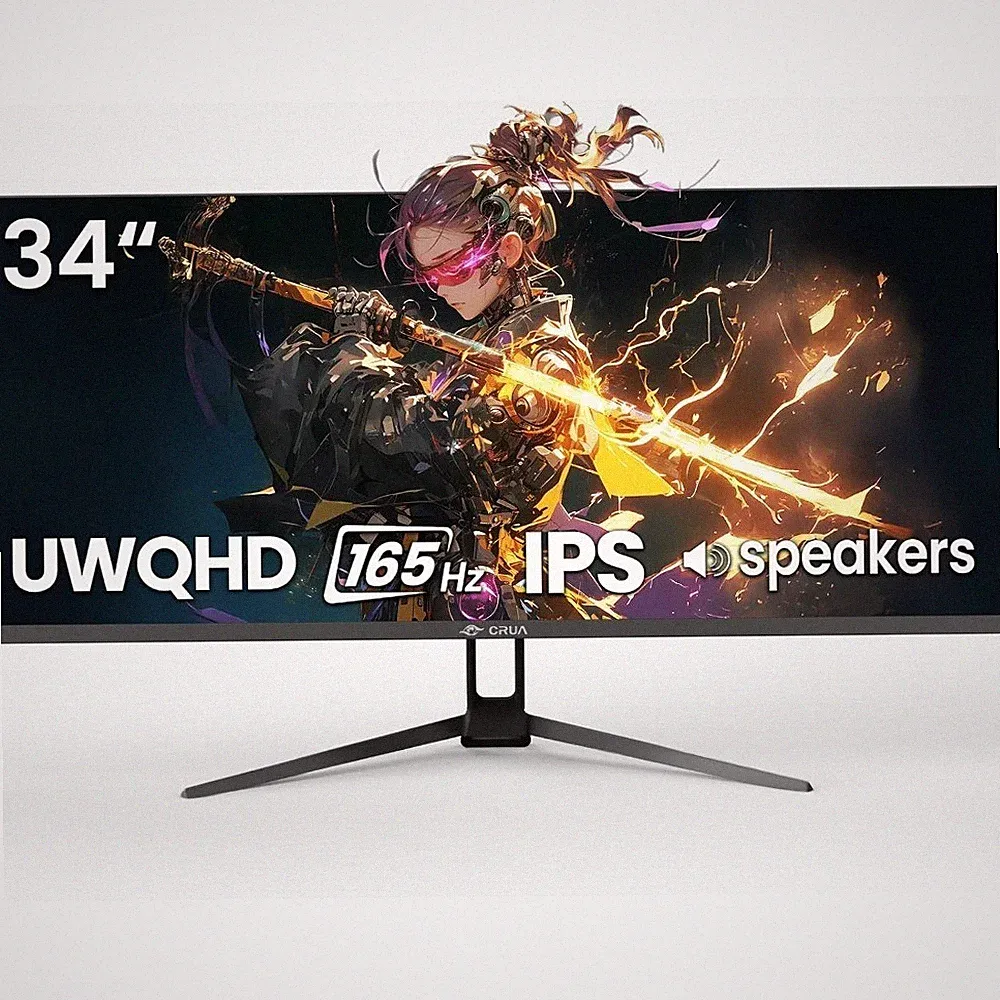 34 inch Ultrawide Gaming Monitor 165Hz 144Hz 3440x1440 UWQHD IPS FreeSync 120%