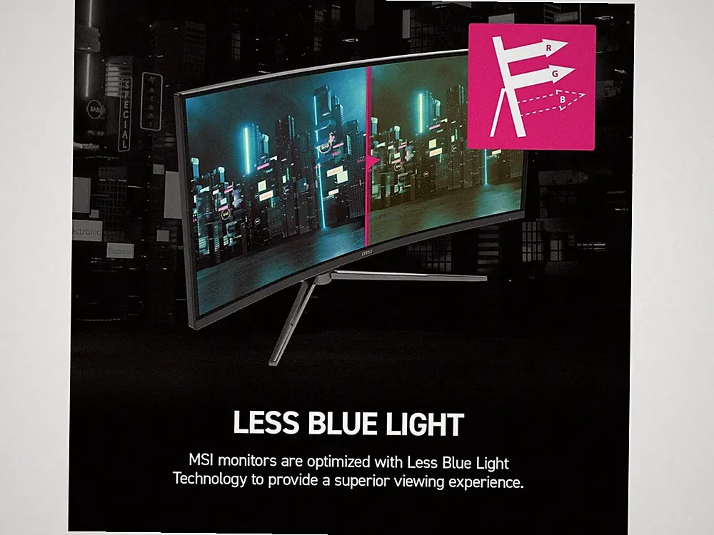34 inch UltraWide QHD 2K 1440P 240Hz Adaptive Sync 0.5ms HDR400 RGB USB-C MSI