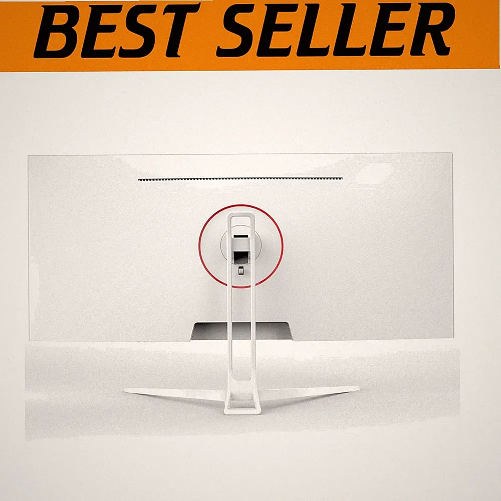 34-Inch White Gaming Monitor, 120% sRGB, Built-in Speakers