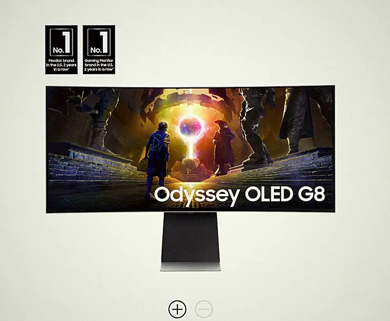34" Odyssey OLED G8 (G85SD) Ultra-WQHD 175Hz Curved Gaming Monitor