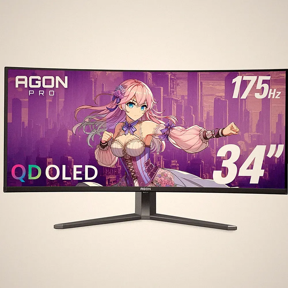 34 Ultra Wide Curved QD OLED Gaming Monitor 3440x1440 175Hz AG346UCD Adjustable