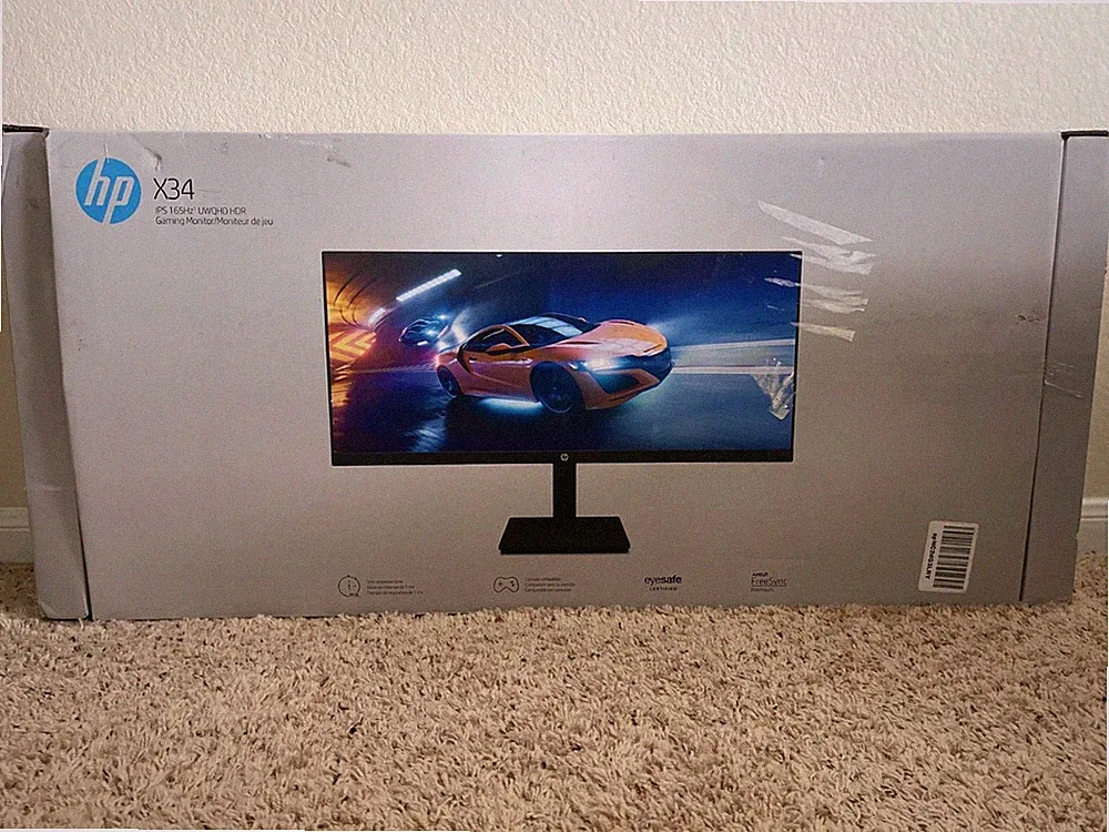34" Ultrawide 165Hz UWQHD Gaming Monitor