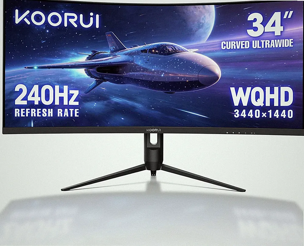 34" Ultrawide Curved Gaming Monitor, 240Hz, WQHD 3440×1440, 1500R Immersive Disp