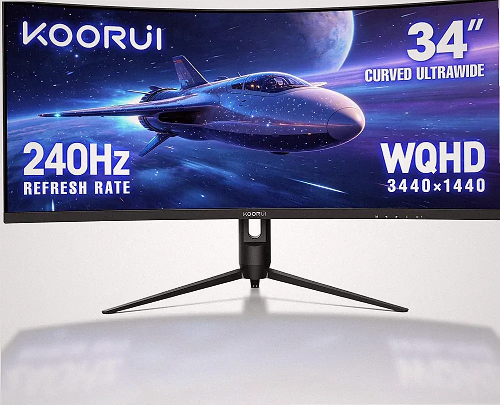 34" Ultrawide Curved Gaming Monitor, 240Hz, WQHD 3440×1440, 1500R Immersive Disp