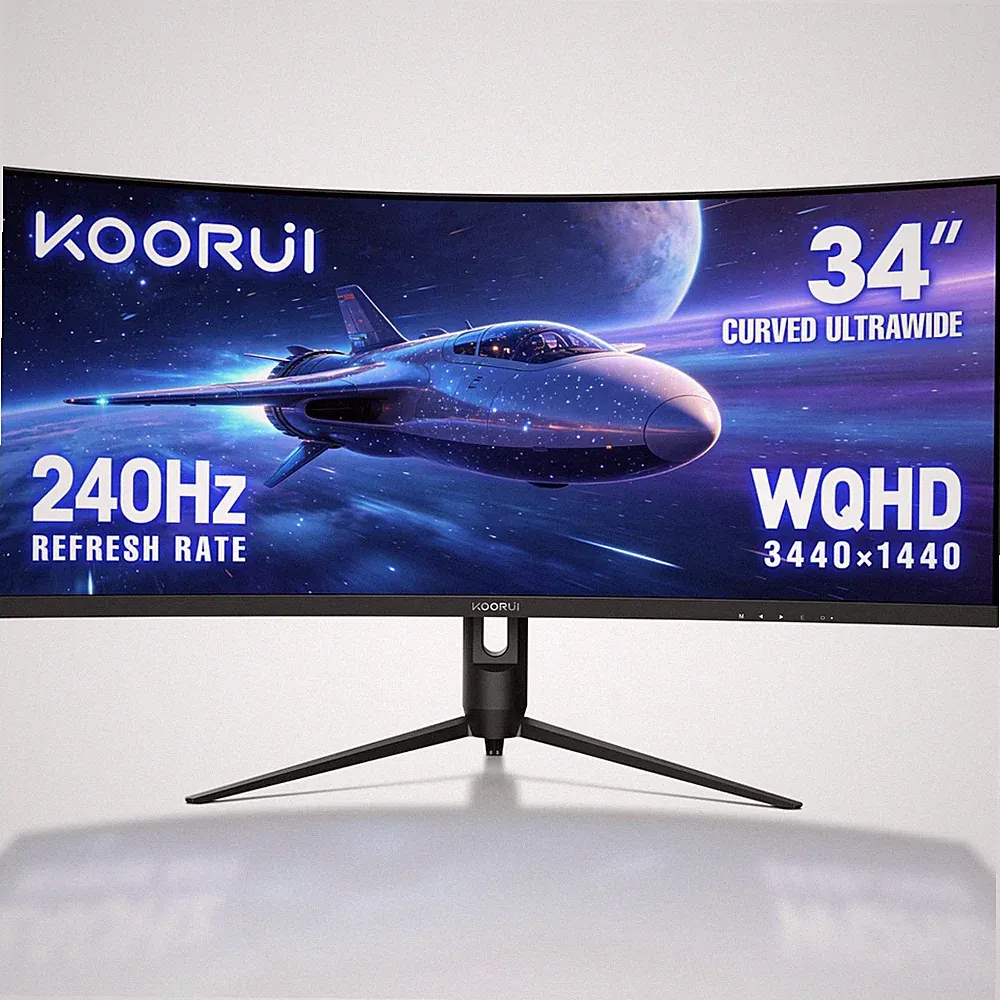 34 Ultrawide Curved Gaming Monitor 240Hz WQHD 3440x1440 KOORUI G3441XC HDR400
