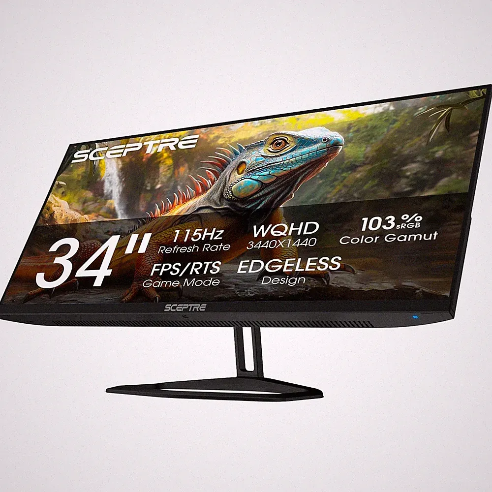 34 Ultrawide Monitor 3440x1440 115Hz DisplayPort HDMI Sceptre E345W 34-inch sRGB
