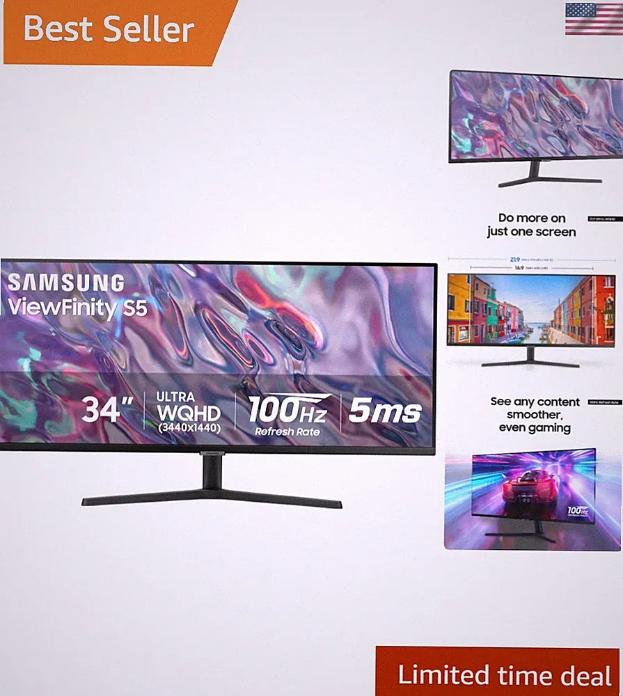34" ViewFinity S50GC Series Ultra-WQHD Monitor, 100Hz, 5ms, , AMD FreeSync, E...