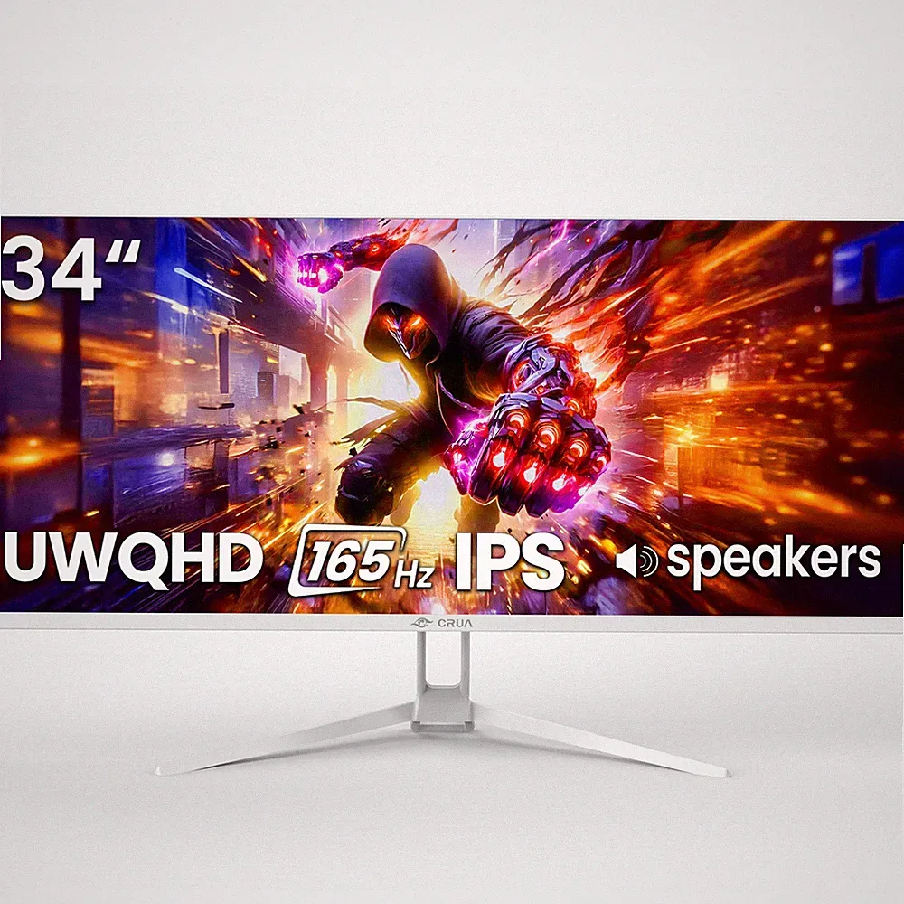 34" WQHD 165Hz Utrawide Gaming Monitor,3440X1440 21:9 IPS Gaming Monitor,Build-I