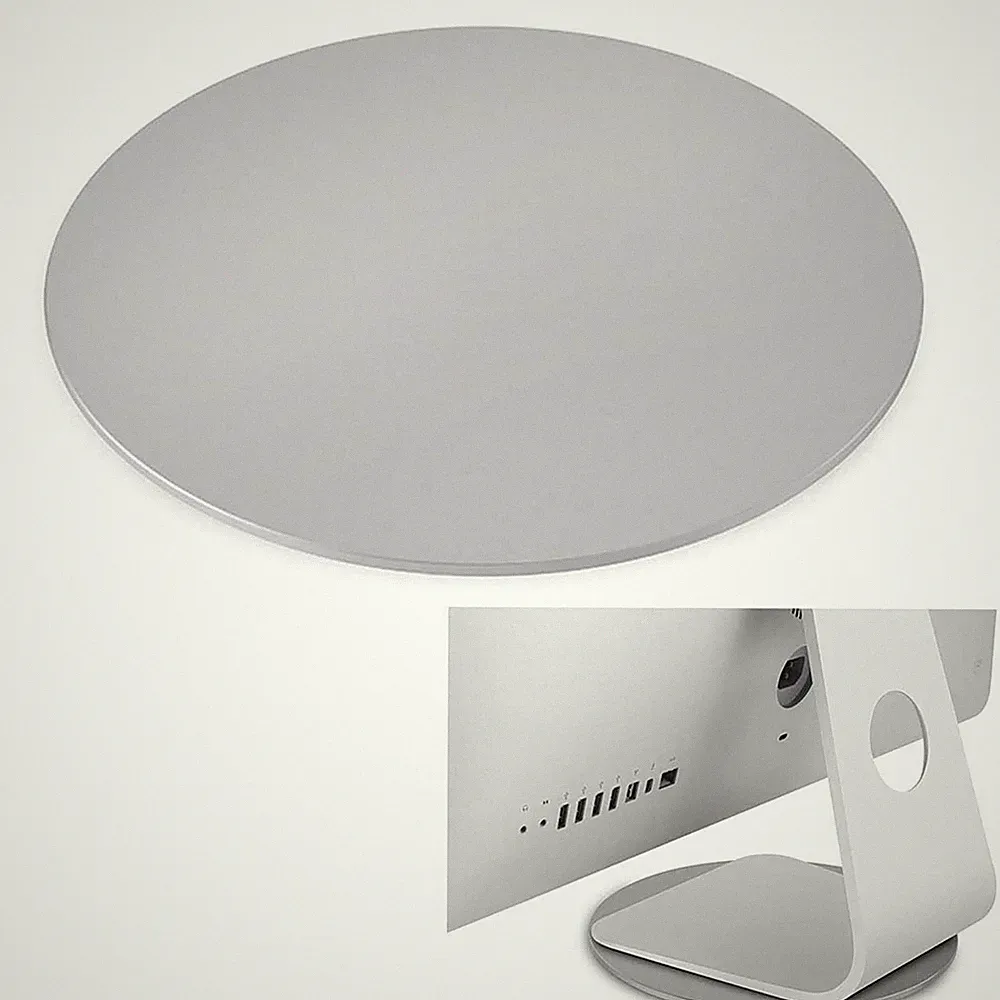 360° Rotation Monitor Swivel Base, Silver Aluminum Alloy Computer Screen Moni...
