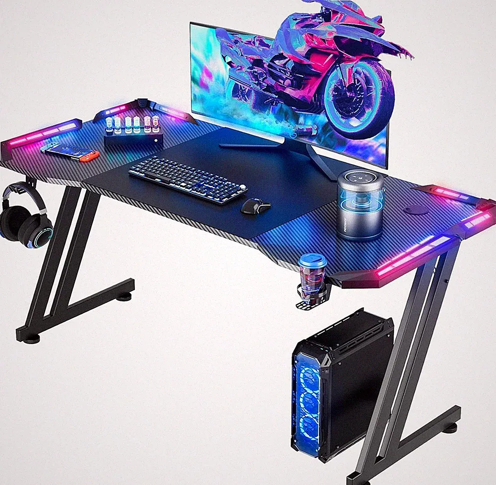 47/55/63 Inch LED Gaming Desk Gaming Table RGB Computer Desk Gamer Workstations