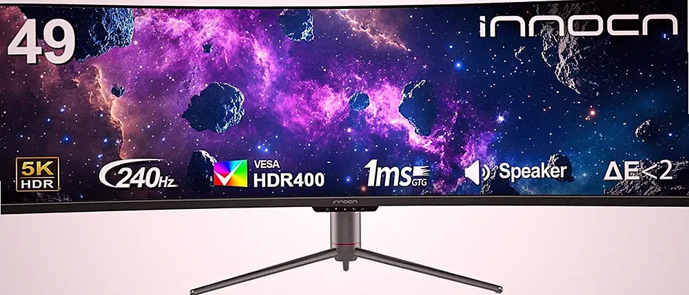49" 240Hz Curved Monitor Ultrawide Gaming QHD 5120 X 1440P Computer Monitor, R18