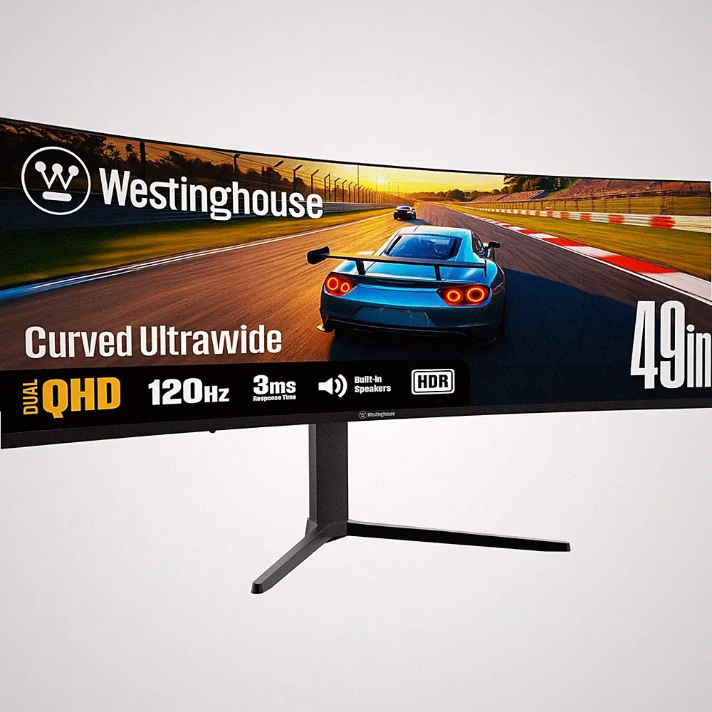 49 Inch Curved Gaming Monitor 5120x1440 120Hz 1800R Westinghouse USB-C 1440P LED