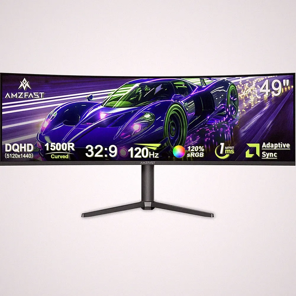 49 Inch Curved Monitor 120Hz, DQHD5120x1440, 329 Ultrawide PC Screen, Eye...