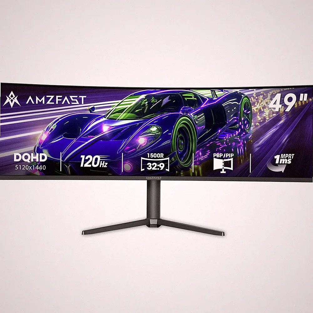 49 Inch Curved Monitor 5120x1440 120Hz Gaming Ultrawide AMZG49C7U Adjustable
