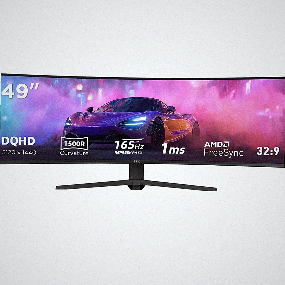 49 Inch Ultrawide Curved Gaming Monitor 5120x1440 5K 165Hz Z49H Black Display