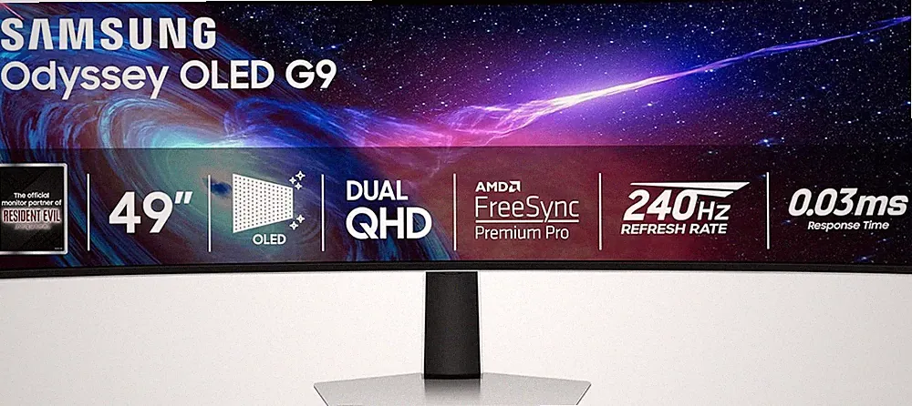 49" Odyssey G93SC Series Curved Gaming Monitor, QD-OLED, 240Hz, 0.03Ms, DQHD, G