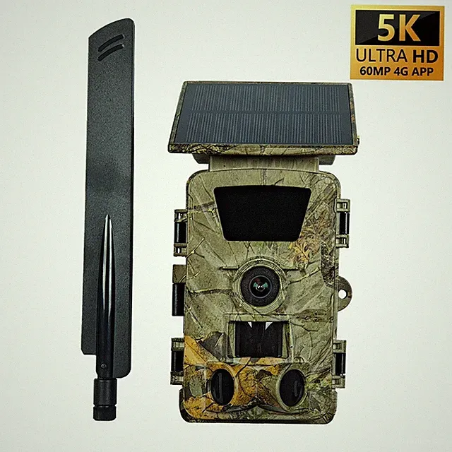 4G Solar Hunting Trail Camera Infrared Outdoor Cam with 5200mAh Battery APP Cont