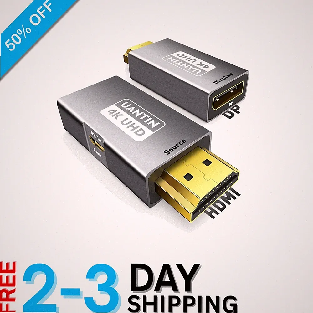 4K HDMI Male to DisplayPort Female Converter - Perfect for PS5 & Xbox Gaming