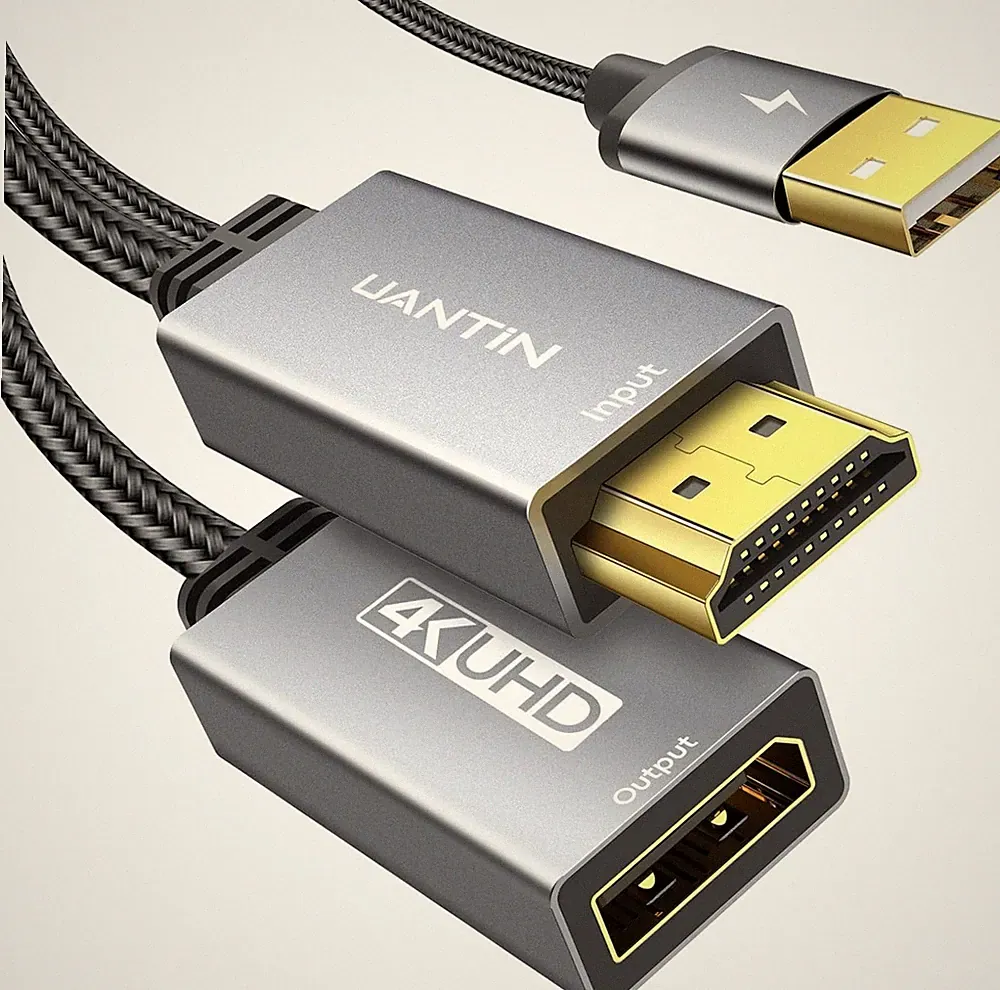 4K HDMI to DisplayPort Adapter | 60Hz Up to UHD for Gaming & Streaming