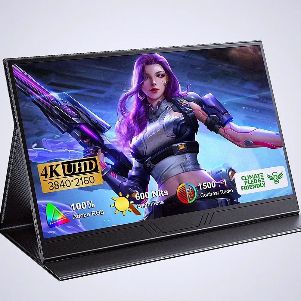 4K Monitor 15.6" 4K UHD Portable Gaming Monitor 3840 * 2160 Second Screen VESA