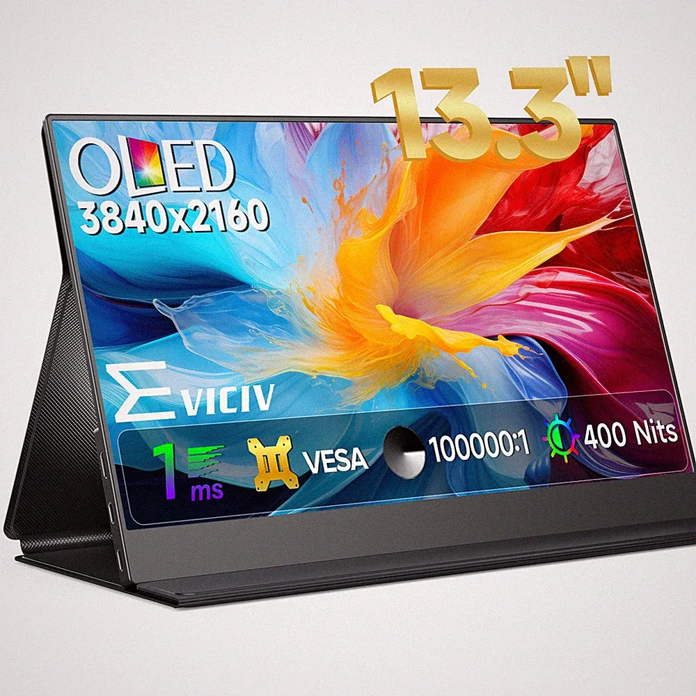 4K OLED Portable Monitor 13.3 Inch UHD Computer Display Freesync For Game Xbox