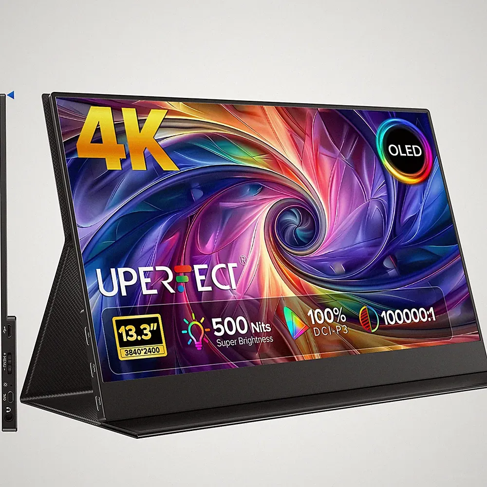 4K Portable Monitor 13.3" OLED Display 3840x2160 Gaming Monitor 100%DCI-P3