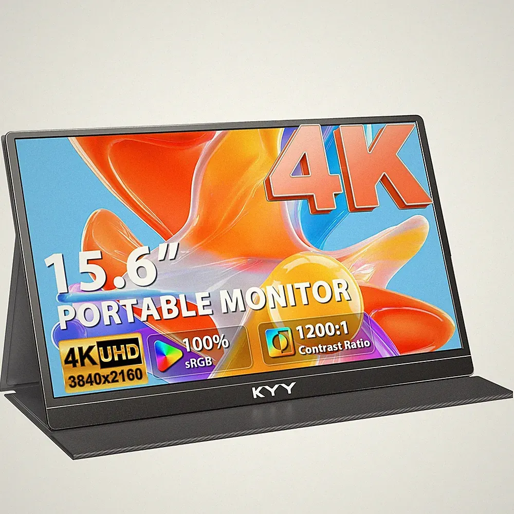 4K Portable Monitor 15.6" Portable Monitor for Laptop UHD IPS 3840X2160 Exter...