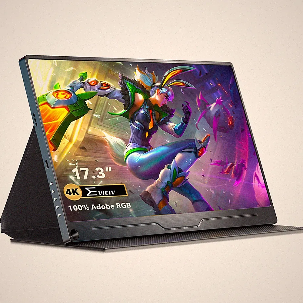 4K Portable Monitor 17.3" Gaming Monitor 1500:1 500Nit Freesync Display For Xbox