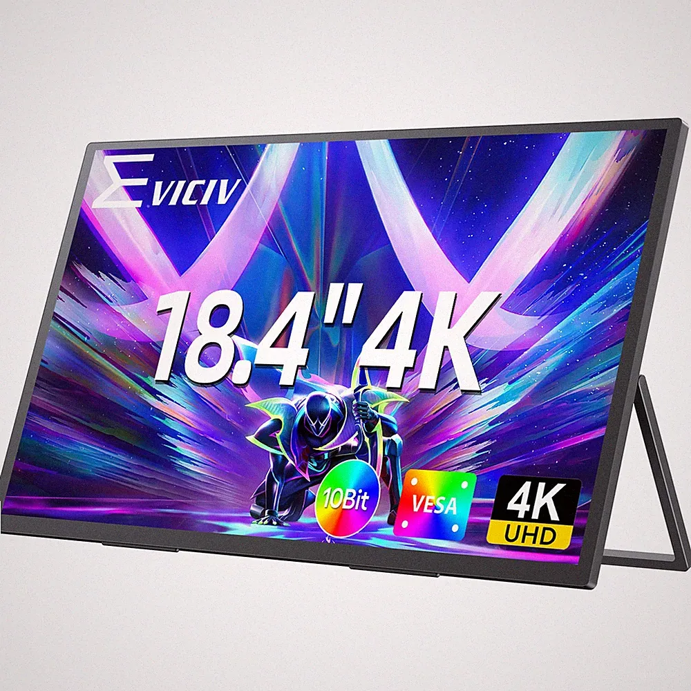 4K Portable Monitor 18.4" 4K Extended Display 100% sRGB For Steam Deck PS 4 5