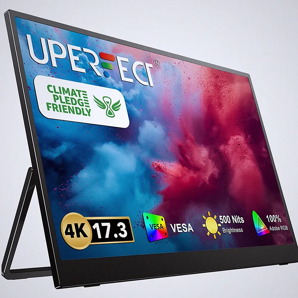 4K Portable Monitor UPERFECT 17.3" Gaming Monitor 3840x2160 HDMI USB C UHD
