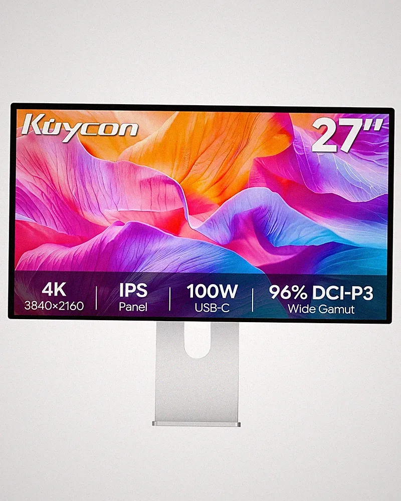 4K Professional Design Monitor kuyconP27G 27 Inch 60Hz Aluminum Alloy HighColor