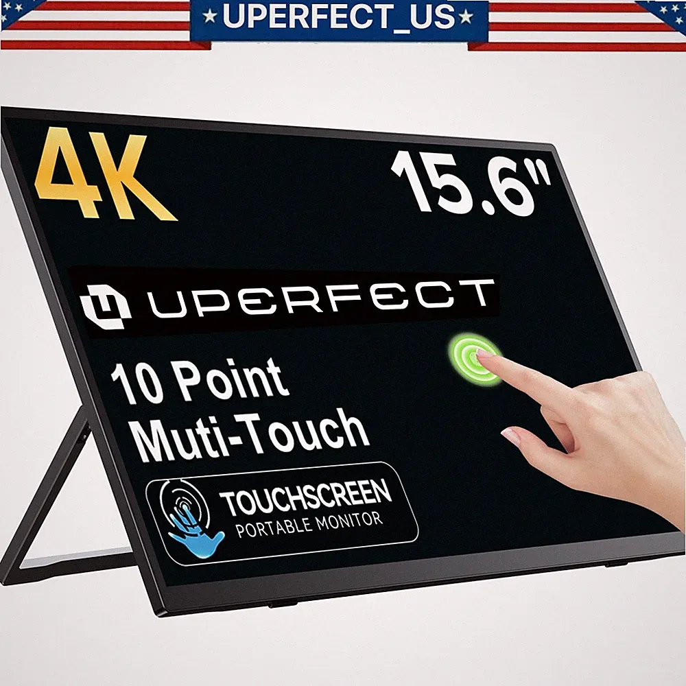 4K Touch Portable Monitor UPERFECT 15.7" 3840 * 2160 IPS 100%sRGB 1200:1 Display