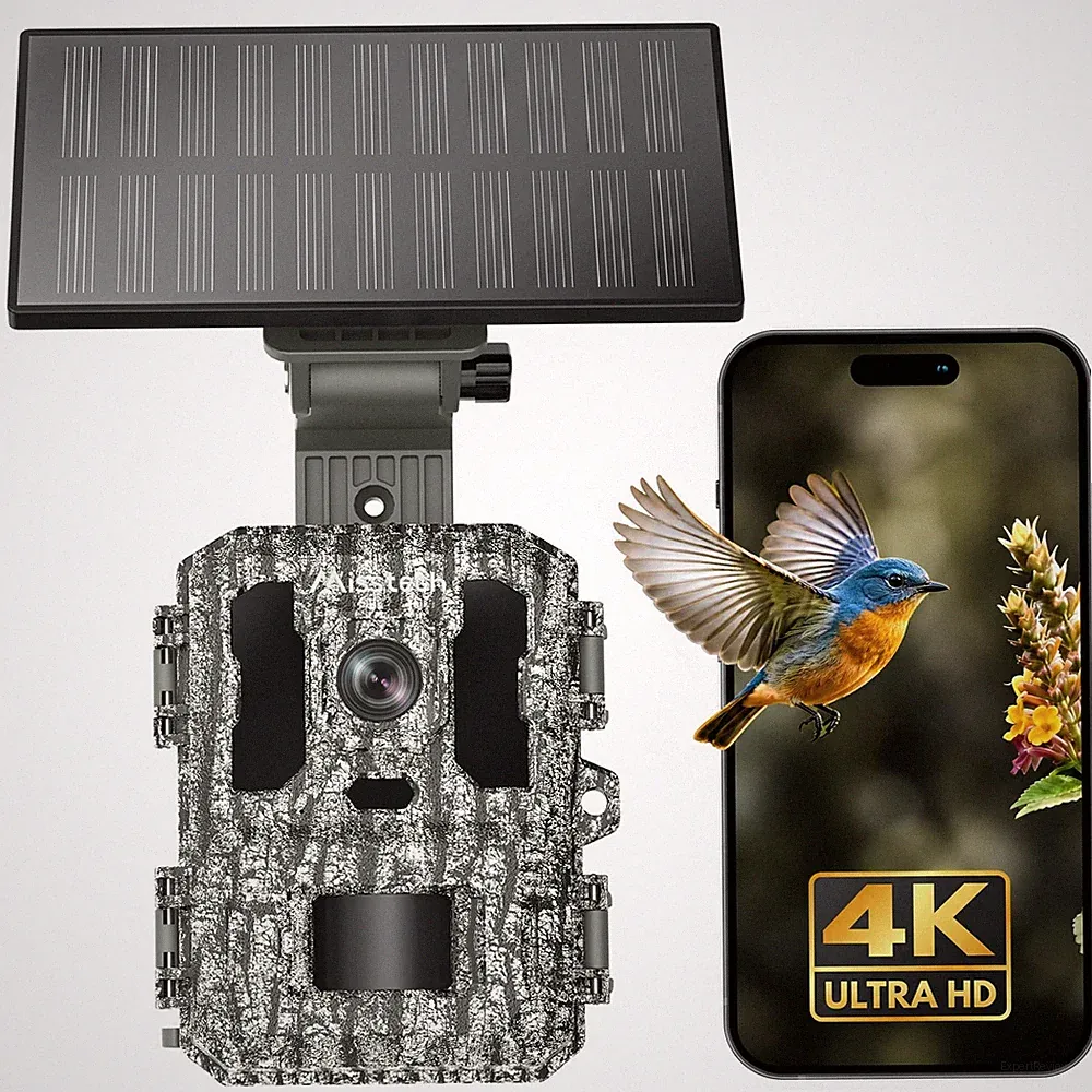 4K UHD Solar Trail Camera, 0.1s Motion-Activated Wildlife Record
