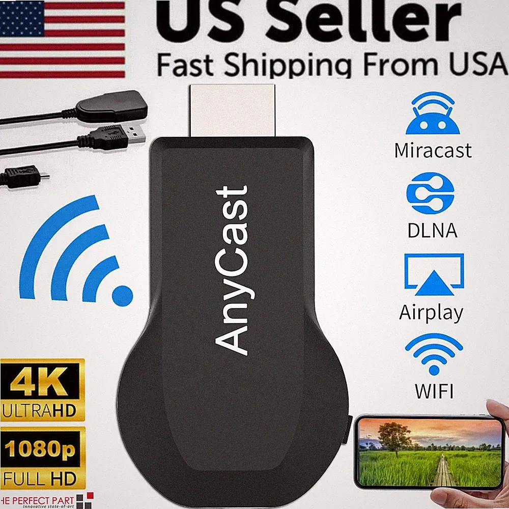 4K WiFi HDMI Anycast Miracast Airplay TV Wireless Display DLNA Dongle Adapter