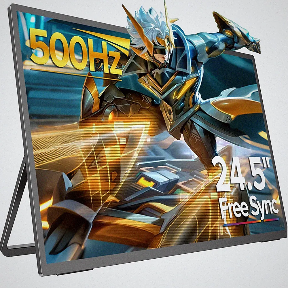 500Hz Portable Gaming Monitor 24.5" 1080P VESA DP1.4 HDMI USB-C for PS5 Xbox PC