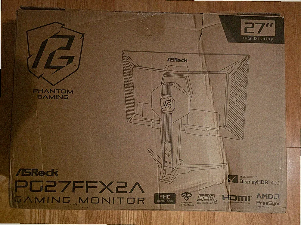 520 Hz 27" Gaming Monitor - ASRock Phantom Gaming PG27FFX2A - High Refresh Rate