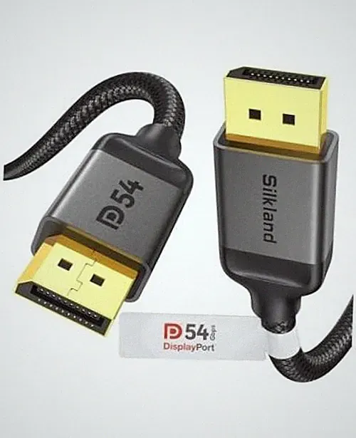 54Gbps 16K DisplayPort Cable 2.1 [VESA Certified] 6.6FT, DP 2.1 6.6 Feet Grey