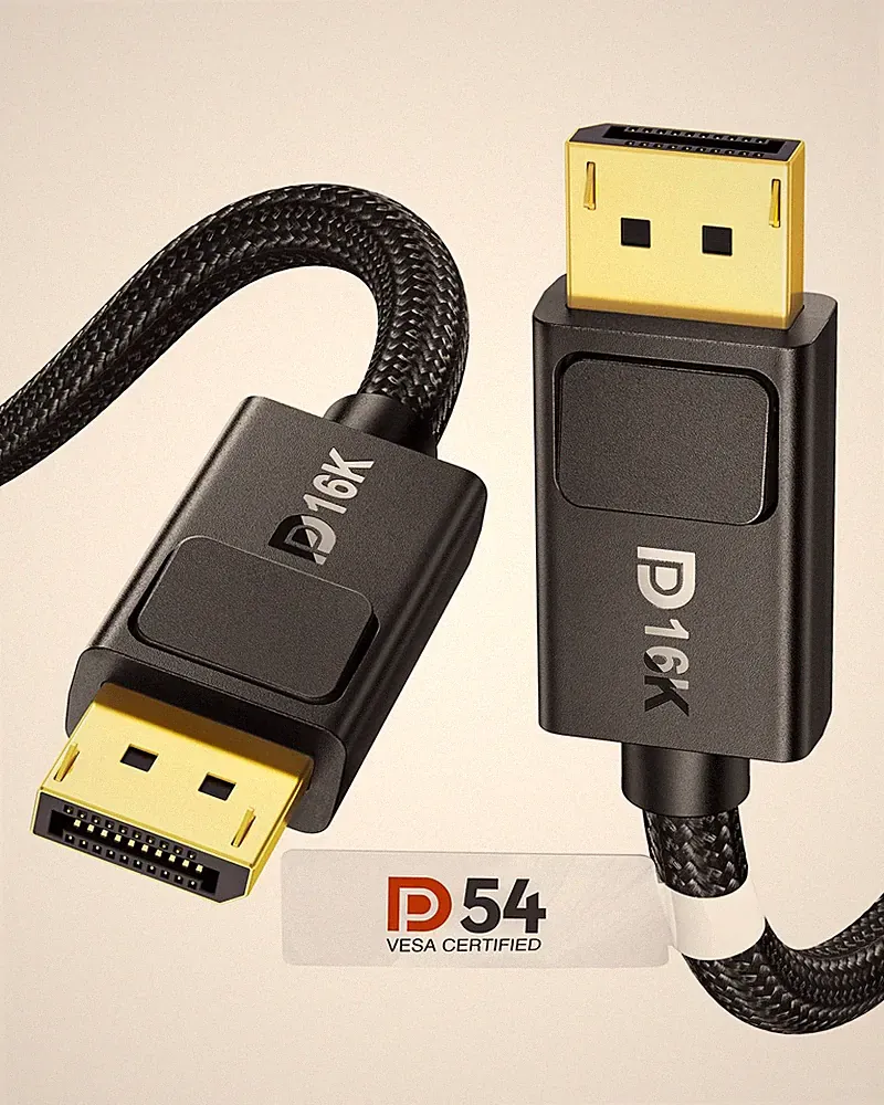 54Gbps DisplayPort 2.1 Cable 10FT 16K DP54 8K 4K 480Hz Gaming Monitor 5090