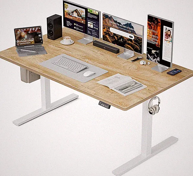 55X32 Extra-Deep Electric Standing Desk, Wide Desktop Fits 49" Ultrawide Monitor