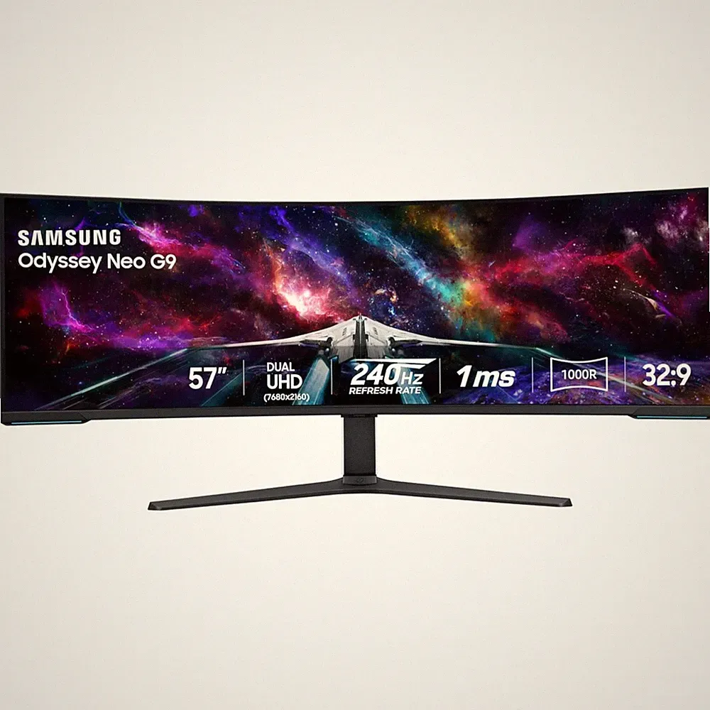 57" Odyssey Neo G9 G95NC Series Dual 4K UHD 1000R Curved Gaming Monitor, 240H...