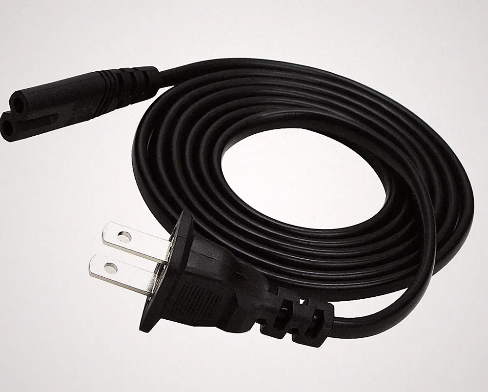 5ft cable AC Power Cord 2 Prong Fig 8 for Sansui HDLCD 19" 22" 26" 32" LCD HD TV