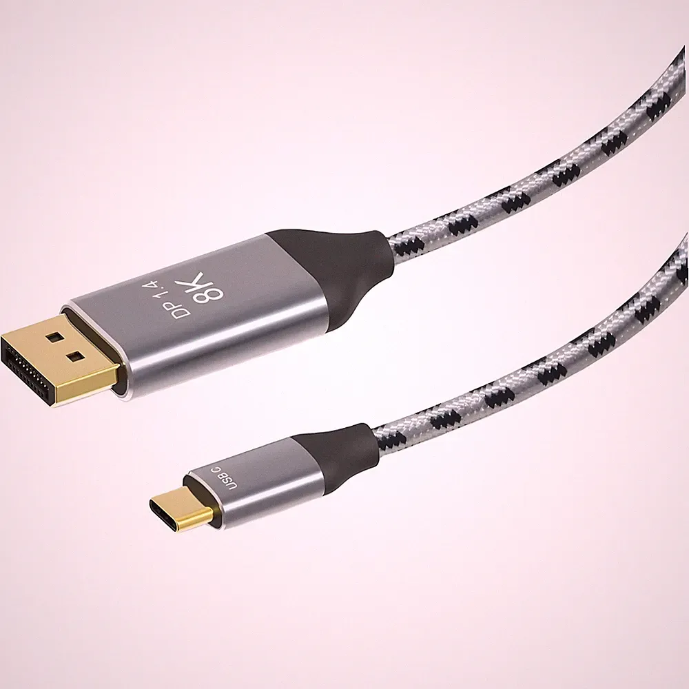 6.6ft. Type C to DisplayPort 1.4V Cable 8K@60Hz, 5K@60Hz, 4K@144Hz/120Hz, 2K@240