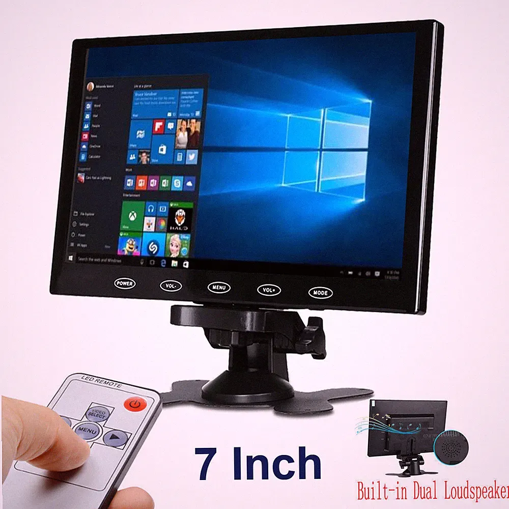 7"/9"/10" PC Screen LCD CCTV Monitor AV/RCA/VGA/HDMI 1080p for DSLR Raspberry Pi