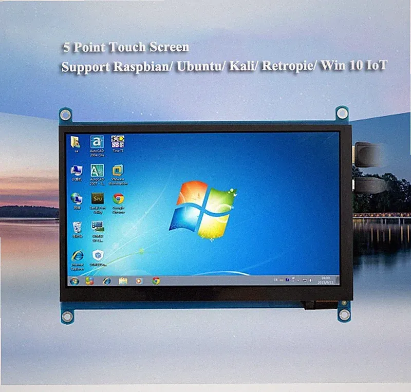 7 Inch LCD HDMI Display Screen 1024x600 Touch Screen Monitor for Raspberry Pi