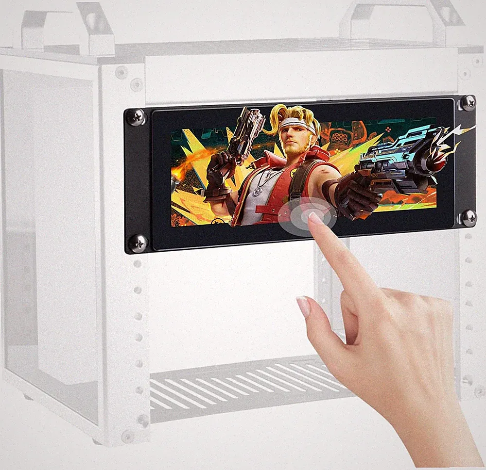 7.84" 1280x400 LCD Touch Screen Rack Mount Monitor for Server Cabinets