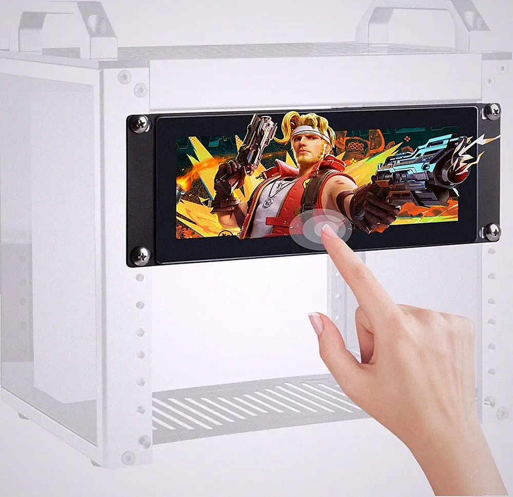 7.84 inch 1280x400 LCD Touch Screen 2U Rack Mount Monitor DeskPi RackMate